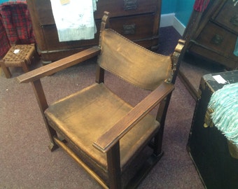 antique leather chair