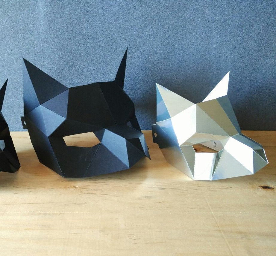 PDF Half cat mask/DIY Cat mask/Paper cat mask/DIY mask/Fancy