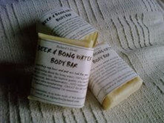 Beer & Bongwater Body Bar Soap natural hemp seed butter hops soap sandalwood essential oil mens gift