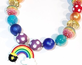St Patricks Day Chunky Necklace