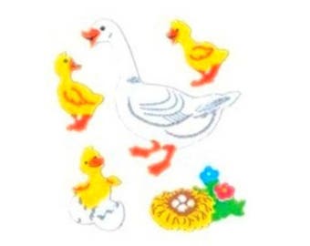 Goose and Gosling stickers felt animals Sandylion 16.5 x 5 cm rare creative cardmaking scrapbooking