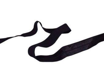 Black Fold Over Elastic - 5 Yards (E58B-5)