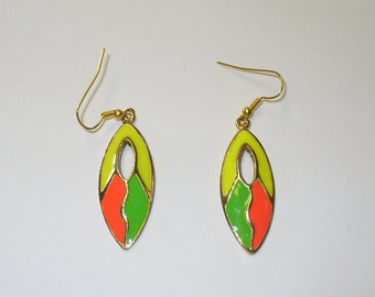 Vintage 80s Neon Earrings DEADSTOCK