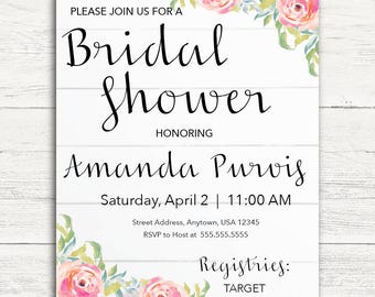 Whimsical Bridal Invitation