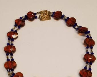 Amber and Blue Choker