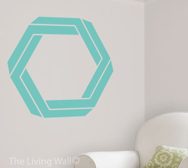Hexagon Geometric Wall Decal Geometric Shapes Vinyl Decal