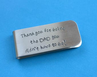 Customized Money Clip Personalized Money Clip Stepfather Gift Stepdad Money Clip Stepdad Stepfather Wedding Father's Day