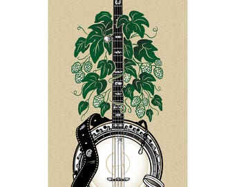 Banjo - Screen Printed Poster