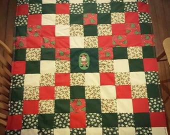 Santa Christmas Lap Quilt