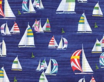 Coastal Breeze, Regatta, Dark Blue, by Paul Brent for Moda