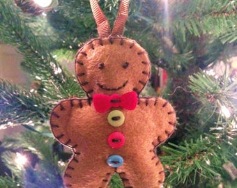 Gingerbread Man Christmas Ornament