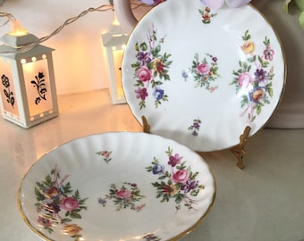 Pair of Vintage Minton 'Marlow' Bone China Butter Dishes