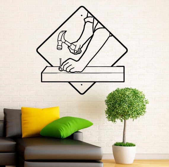 Carpenter Wall Decal Vinyl Stickers Builder Woodworker Home