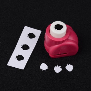 Strawberry - Mini Plastic Craft Punch for Scrapbooking & Paper Crafts - 3/8" - Sold individually