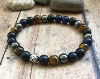 Mens Fertility Bracelet, Male Wellness Bracelet, Mens Beaded Bracelet, Positivity Bracelet, Fertility Jewelry.