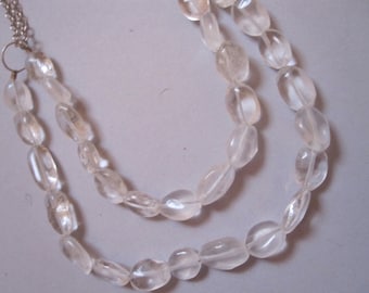 double strand quartz necklace
