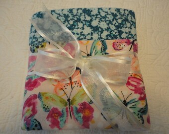 Butterfly Flannel Baby Blanket