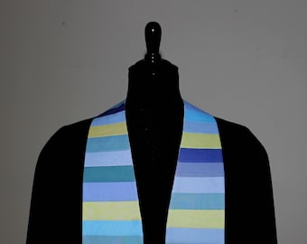 Clergy Stole, Seaglass #232, Pastor Stole, Minister Stole, Green, Blue, 54" Length, Pastor Gift, Vestments, Church