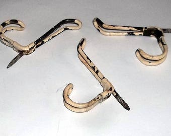 Vintage Wire Coat Hooks with Old Paint