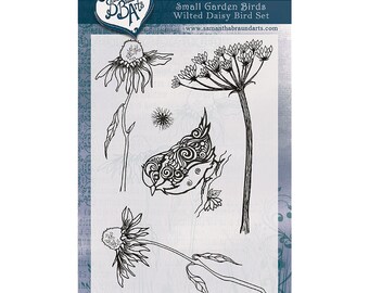 Wilted Daisy Bird Stamp Set/ As Seen On TV/A6/Photopolymer