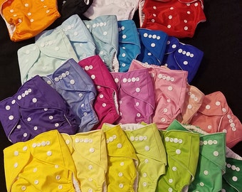 OS Solid Color Cloth Pocket Diaper