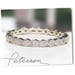 White Gold Wedding Band - Art Deco Ring - Stacking Ring - Eternity Ring, Wedding Ring, Promise Ring, miligrain ring, diamond simulant