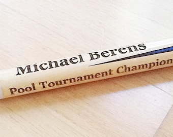 Pool Cue Personalize/Engrave-Groomsman Gift, Pool Shark, Father's Day Present, Birthday,Christmas, Graduation, Business Logo/Promotion, Name
