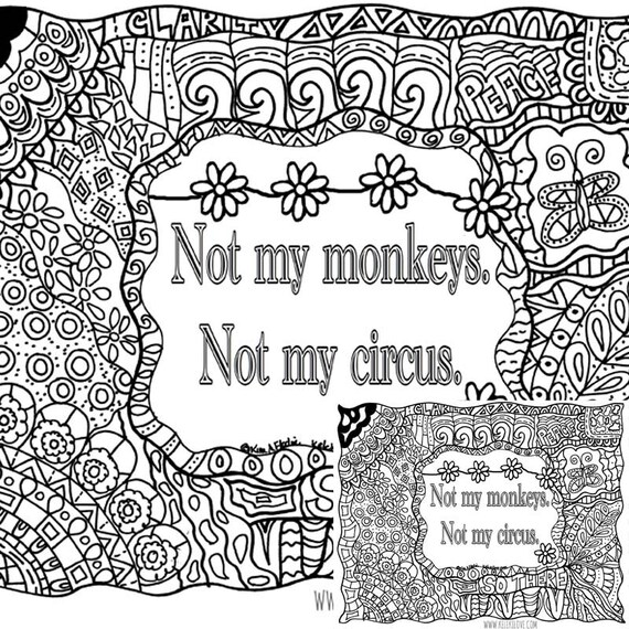 Not My Monkeys Not My Circus Printable Coloring Page