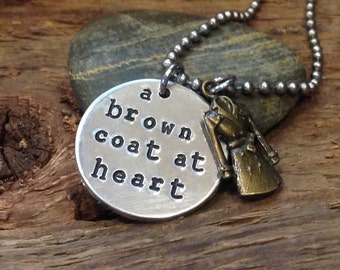 Handstamped Firefly necklace