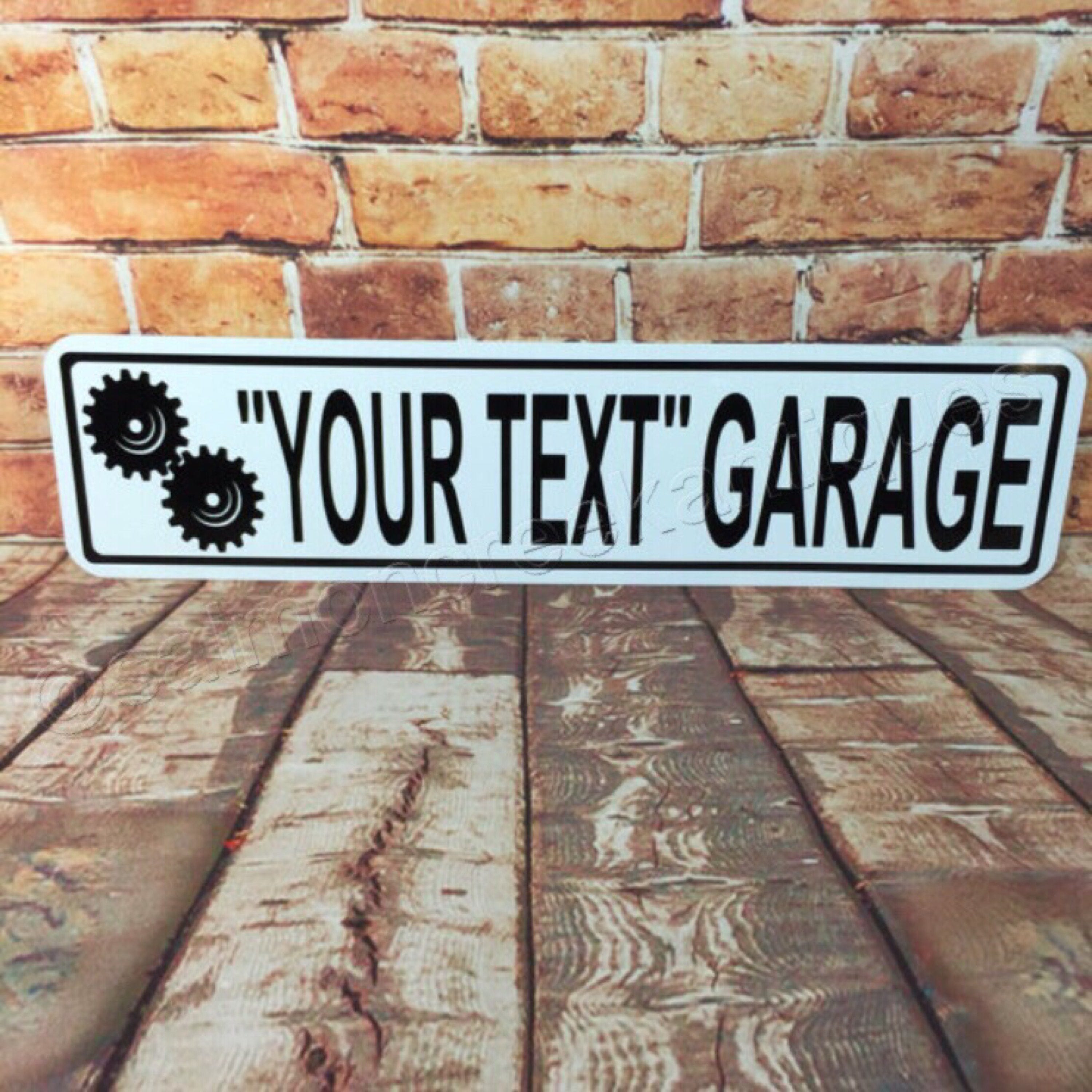 Custom Name Your Text Garage Mini METAL Sign 3x12