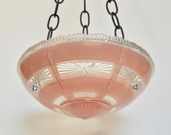 Pink glass garden art deco bird feeder, pink bird feeder, art deco bird feeder, garden art bird feeder, garden art, pink bird feeder