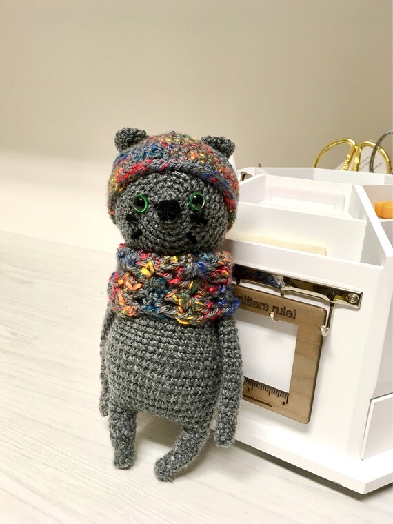 Crochet amigurumi kitten kids gift ideas boys girls home decor kids room decor baby shower gift cite kitten cats doll interior decorations