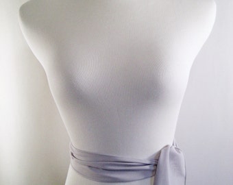 Wedding Sash - Light Gray Chiffon Sash - Long Sash Belt Tie - Platinum Gray Sash - Multi Width