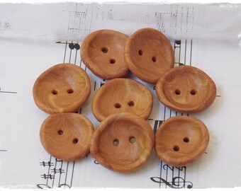 Polymer Clay Buttons, Caramel Brown Buttons, Handmade Small Buttons, Washable Buttons, Earthly Brown Buttons, Handmade Knitting Supplies