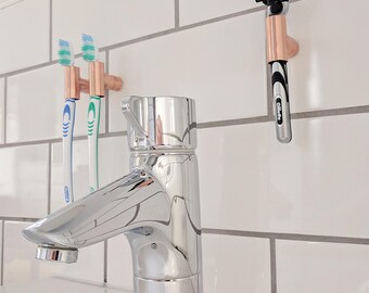 Copper Toothbrush Holder | Razor Holder | Bathroom Holder | Toothbrush Holder | Architectural | | Industrial Holder | Toothbrushes