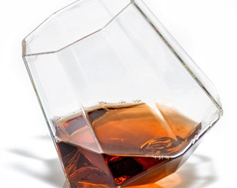 Diamond Shaped Whiskey Glass - 8 oz (Set of Two)