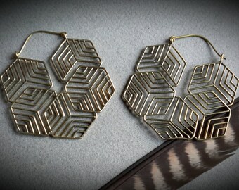 brass earrings *mandala*