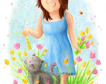 Custom Portrait Illustration, Couple Illustration, 1-3 People Portrait Illustration, A5 Digital file 300dpi