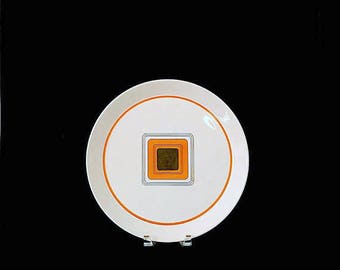 Vintage Mid Century Modern MIKASA Duplex by Ben Seibel AXIOM 2532 Geometric Square Serving Platter 12.5" 1970s Classic Dinnerware Pattern