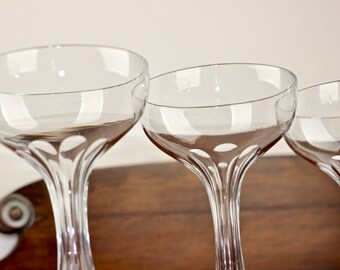 Crystal Hollow Stem Champagne Coupe Set of 4