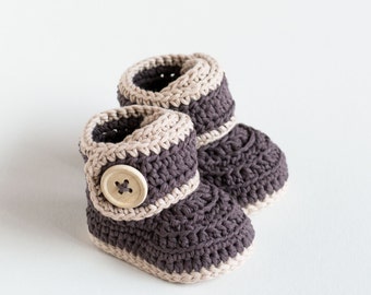 CROCHET PATTERN - Crochet Baby Booties Warm Toes - Baby Shoes - PDF