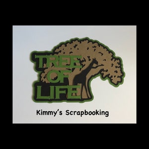 Tree of life scrapbook title premade paper piece