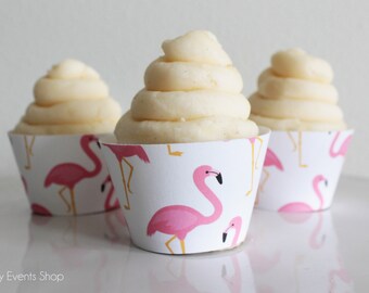 NEW! Fun Pink Flamingo Cupcake Wrappers, Flamingo Party, Flamingo Supplies, Flamingo Cupcake Wrappers-Set Of 6, 12,18,24+