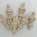 Small wooden finial set of 6