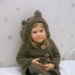 KNITTING PATTERN chunky hooded bear cardigan Skylar (2-3/4-5/6-7/8-10 year old sizes)