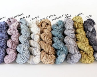 Mini Skeins, Peyton Sock, DK weight, Sparkle Sock (silver)