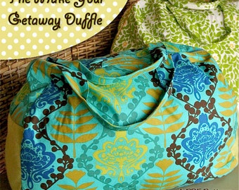 Make Your Get Away Duffle Luggage Bag PDF Pattern Ebook Adult and Child Size