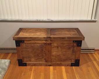 Rustic Buffet Table with Sliding top