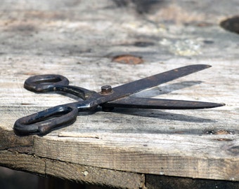 Sewing scissors, Vintage scissors, Antique iron scissors, Old scissors, Tailor scissors, Metal scissors, Cutting scissors, Rustic home decor