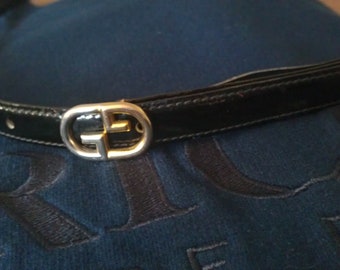 Vintage Classic Gucci GG Buckle leather belt 75